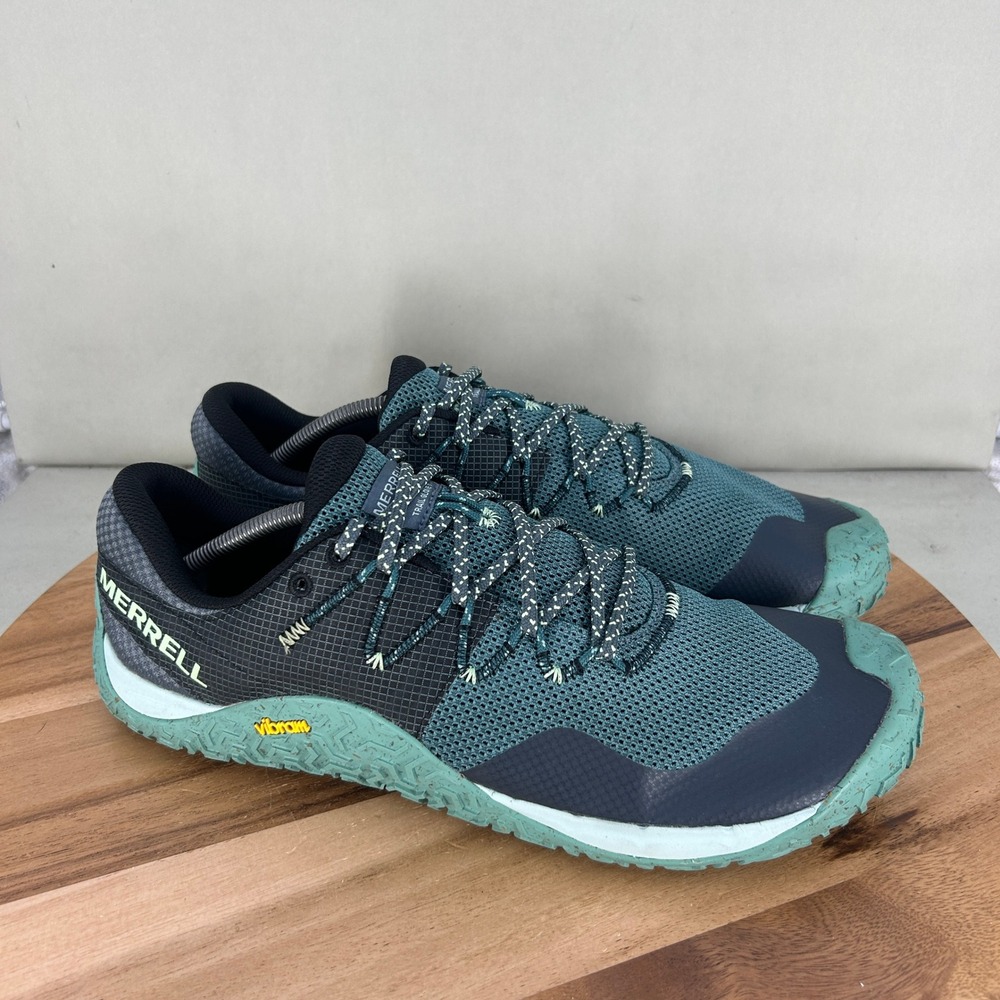 Merrell Trail Glove 7 Mens Size 13 Blue Green Barefoot Trail Shoes J068263